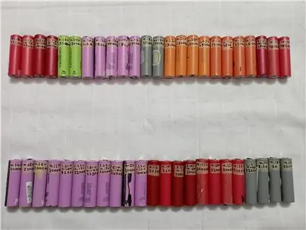 50 عددسلول باتری 18650تست شده از 1.5تا2.3 آمپر ژاپن-کره