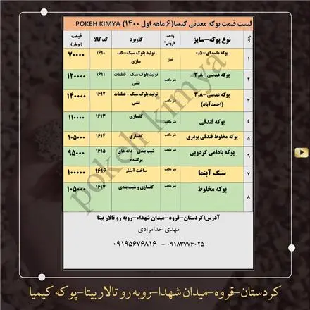 فروش پوکه معدنی شهریار