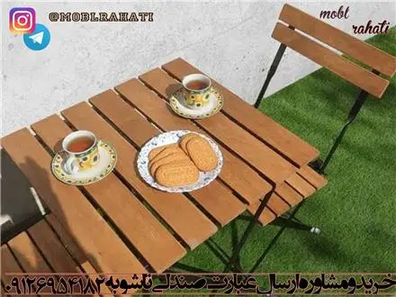 میز و صندلی غذاخوری تاشو مدل پیچک