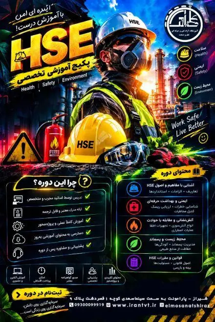 دوره آموزش تخصصی افسر ایمنی ، بهداشت و محیط زیست (HSE)