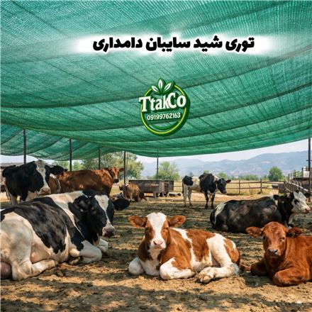 توری شید گلخانه دامداری | توری سایه انداز گاوداری