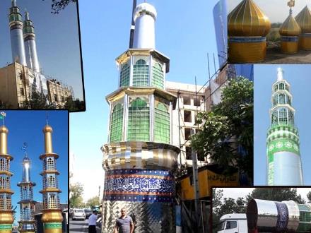 ساخت گنبد و گلدسته مسجد (گلدسته سازی ثارالله)