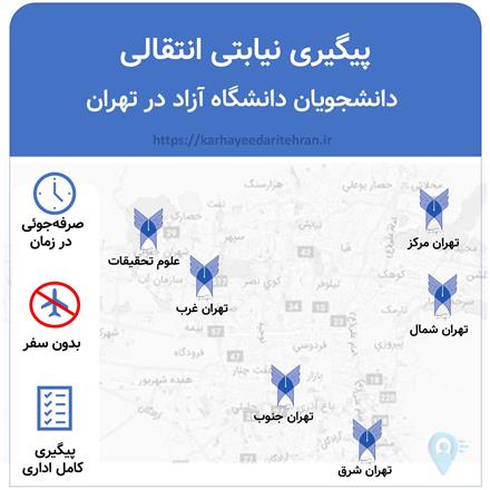 انجام امور انتقالی دانشجویان دانشگاه آزاد در تهران
