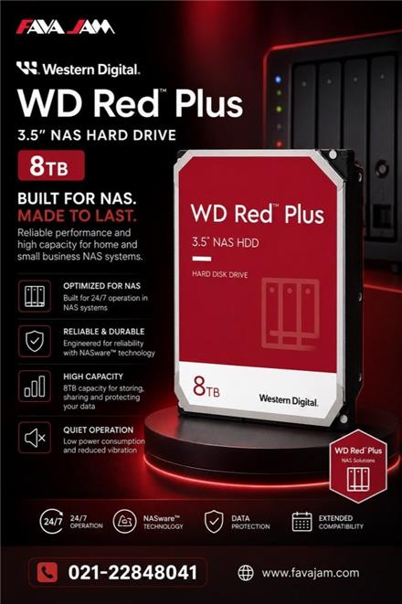 هارد Western Digital WD Red Plus 8TB