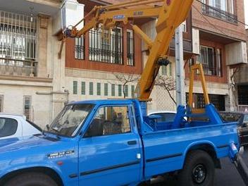 اجاره وانت بالابر جرثقیل سبددار نیسانی خاور کابیندار لجور نیسان بسکت دار جرثقیل دار کابین دار نفربر